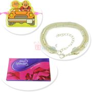 Chocolate Hamper with Brother Rakhi Bracelet and Kids Rakhi