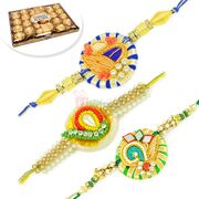 T24 Ferrero Rocher with Three Traditional Rakhi