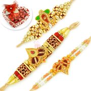Amazing Three Sandalwood Rakhis with Handmade Chocolate