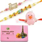 Chocolatey Nut Box with 2 Brother Rakhi and 1 Kids Rakhi