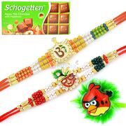 Awesome Deisgner Brother Rakhis Kids Rakhi and Schogetten Chocolate
