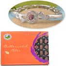 Silver Look Jewel Hand Bracelet with Butterscotch Bites