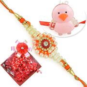Surprising Combo of Chocolate with Kids and Pearl Rakhi