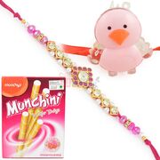 Munchini Wafer with Jewel and Kids Rakhi Hamper