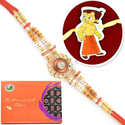 Choco Swiss Butterscotch Bites with Kids and Jewel Rakhi