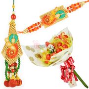 Chocolate Bouquet with Pair Rakhi Hamper