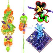 Handmade Tasty Chocolate with Pair and Kids Rakhi Hamper