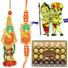 Ferrero T24 Chocolate with Beautiful Pair and Kids Rakhi Hamper