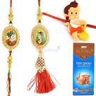 Padmini Ratan Singh Pair and Baal Hanuman Kids Rakhi with Chocolate