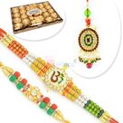 Ferrero T24 Chocolate with 3 Rakhi Set Hamper