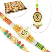 Ferrero T24 Chocolate with 3 Rakhi Set Hamper