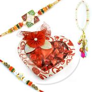Yummy Chocolate with 3 Rakhi Set Hamper