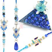 Triangle Shape Handmade Chocolate Rakhi Hamper