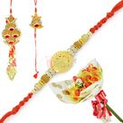 Bouquet Chocolate with 2 Brother 1 Lumba Rakhi Hamper