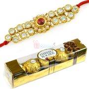 T4 Ferrero Rocher with Special Diamond Rakhi Hamper