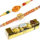 T4 Ferrero Rocher Chocolate with 2 Holy Rakhis Combo