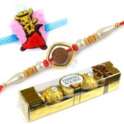 T4 Ferrero Rocher with Pearl and Kids Rakhi Hamper