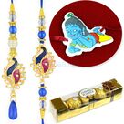 Peacock Pair and Kids Rakhi with Ferrero T4 Chocolate