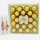 Rajasthani Zardozi Rakhi with Ferrero Rocher (24 pcs)