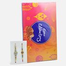 Tempting Cadbury Celebration with Beautiful Rakhi Set of 2