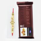 Tempting Cadbury Almond Temptation with Golden Rakhi 