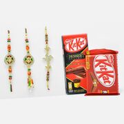 Incredible Rakhi Set of 23 with Delicious Kit-Kat Chocolates