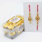 Ferreroc Rocher Chocolate with Bhaiya Bhabhi Rakhi Attractive Set