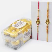 Shivling Type Two Brother Rakhis with Chocolate of Ferrero Rocher