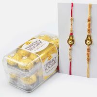 Shivling Type Two Brother Rakhis with Chocolate of Ferrero Rocher