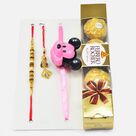 Stunning Set of Family Rakhis and Small Pack of Ferrero Rocher Chocolate