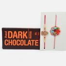 Bro Written Beard Fancy Brother Rakhi with Kid Rakhi and Amul Dark Chocolate Pack