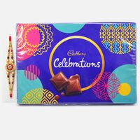 Cadbury Celebration Small Pack of Chocolate with Jewel Studded Beads Rakhi for Brother
