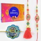 Chocolate with Rakhi Pack of Celebration Small Chocolate with Family Set of Rakhis