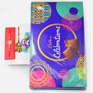 Family Set of Rakhis for Brother Bhabhi and Kid with Celebration Chocolate Big Pack