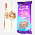 Branded Oreo Chocolate of Cadbury with Family Set of Three Rakhis