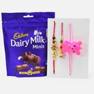 Dairy Milk Minis Chocolate Pack with Family Set of Awesome Rakhis