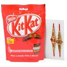 Jewel Studded Rakhis for Brother with Kitkat Nestle Brand Chocolates  Pack