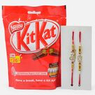 Veera Written Silver Rakhis for Brother with Kikat Chocolates Pack