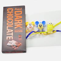 Amul Choco Beans Dark Chocolate with Three Toy Type Special Kids Rakhis