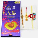Three Rakhi for Family with Cadbury Hear Pop Branded Chocolate