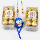 Bhaiya Bhabhi and Kid Rakhi Set with Branded Ferrero Rocher 2 Pack of 16 Pc