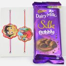 Daily Milk Silk Bubbly Chocolate Pack with Chota Bheem and Motu Patlu Rakhis