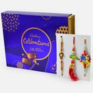 Family Set of Awesome Rakhis with Silk Edition Cadbury Celebration