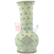 Long White Amazing Diamond Studded Flower Pot