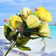 Awesome Yellow Roses Artificial Flower Bouquet