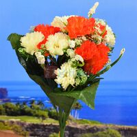 Amazing Red and White Artificial Decorative Flower Plant