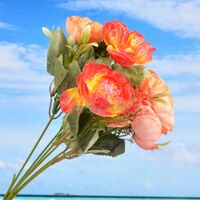 Awesome Red Orange Artificial Flower Plant