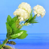 White Flower with Buds Decorative Artificial Plant for Pot