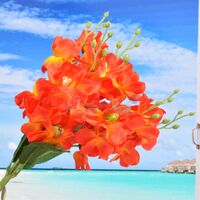 Awesome Red Flower with Buds Decorative Plant
