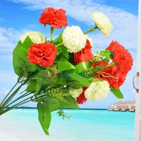 Beautiful Combination Red and White Flower Artificial Plant
